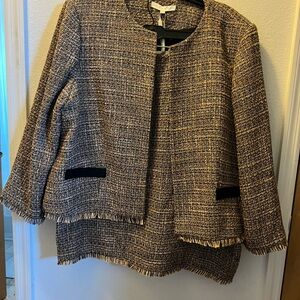 Preston & York Black and Brown Tweed Blazer